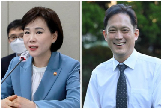 전현희(왼쪽) 국민권익위원회(이하 권익위) 위원장과 김태규 권익위 부위원장. <김태규 SNS, 연합뉴스>